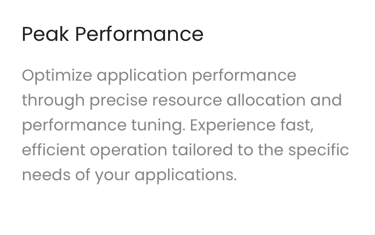 Peak Performance